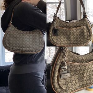 Nine West Canvas Shoulder Bag Y2K Style Purse